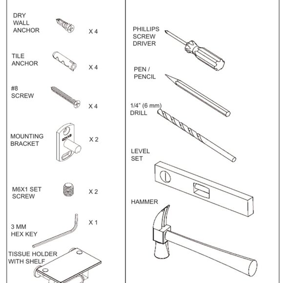 Ginger Kubic Double Post Toilet Tissue Holder with Shelf - Picture 3 of 3
